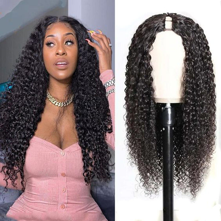 $100 Off Sunber Jerry Curly U Part Wig Human Hair Glueless Wigs Easy To Put On Wig