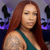 $169=2 Wigs|Highlight Piano Brown 13x4 Lace Frontal Wigs Kinky Straight Reddish Brown T Part Lace Front Wig Flash Sale