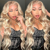 Flash Sale Sunber Layered Cut Dusty Blonde Body Wave 13x4 Pre-Everything Lace Front Human Hair Wigs