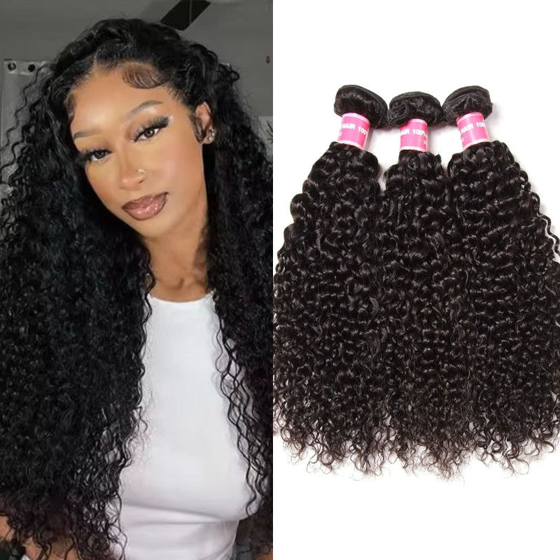 Sunber Jerry Curly Virgin Human Hair Weave 1pc/3pc Bundles-Can Be Dyed And Bleached