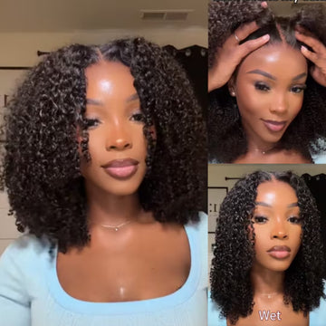 Flash Sale Sunber 4C Kinky Curly 7*5 Pre Cut Lace Skin Melt Wig