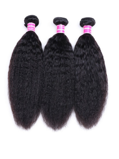 Sunber Hair 3 Bundles Brazilian Kinky Straight Hair Weft On Sale 8-26 Inches 100% Human Hair