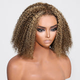  13*4 Lace Front Cut Bob Wigs With Bleach Knots