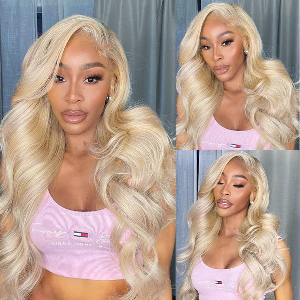 $90 Off Sunber Layered Cut Dusty Blonde Body Wave Pre-Everything 13X4 Frontal Human Hair Wigs