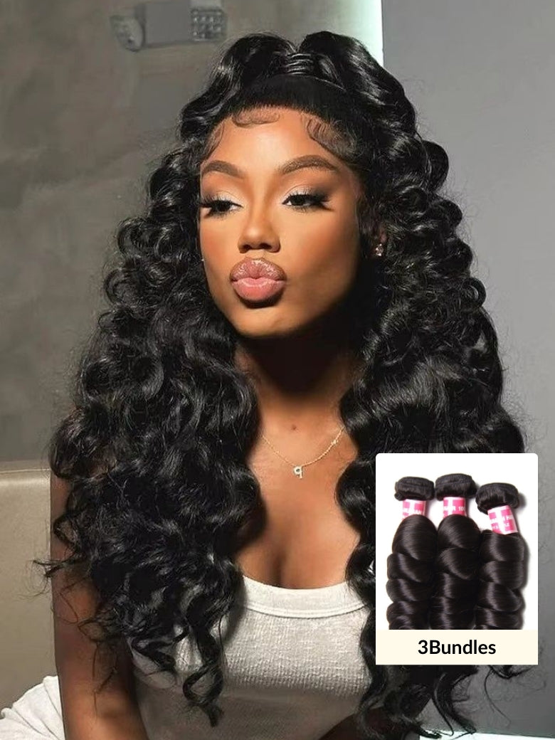 Sunber Hair Brazilian Loose Wave 3 Bundles On Sale, 7A Grade Virgin Hair