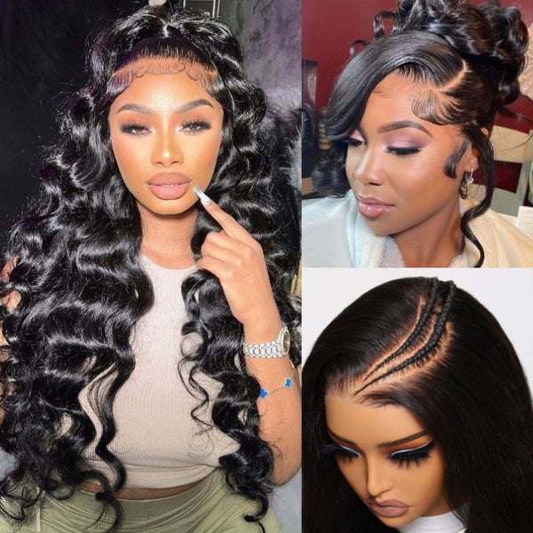 Sunber Body Wave Upgrade 7x5 Pre Cut Lace Closure Bye Bye Knots Wig With Bleached Knots