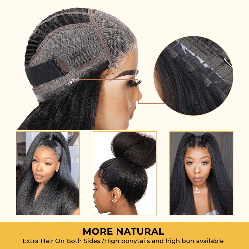 natural and free styles 6*4.75 Larger pre-cut lace wig