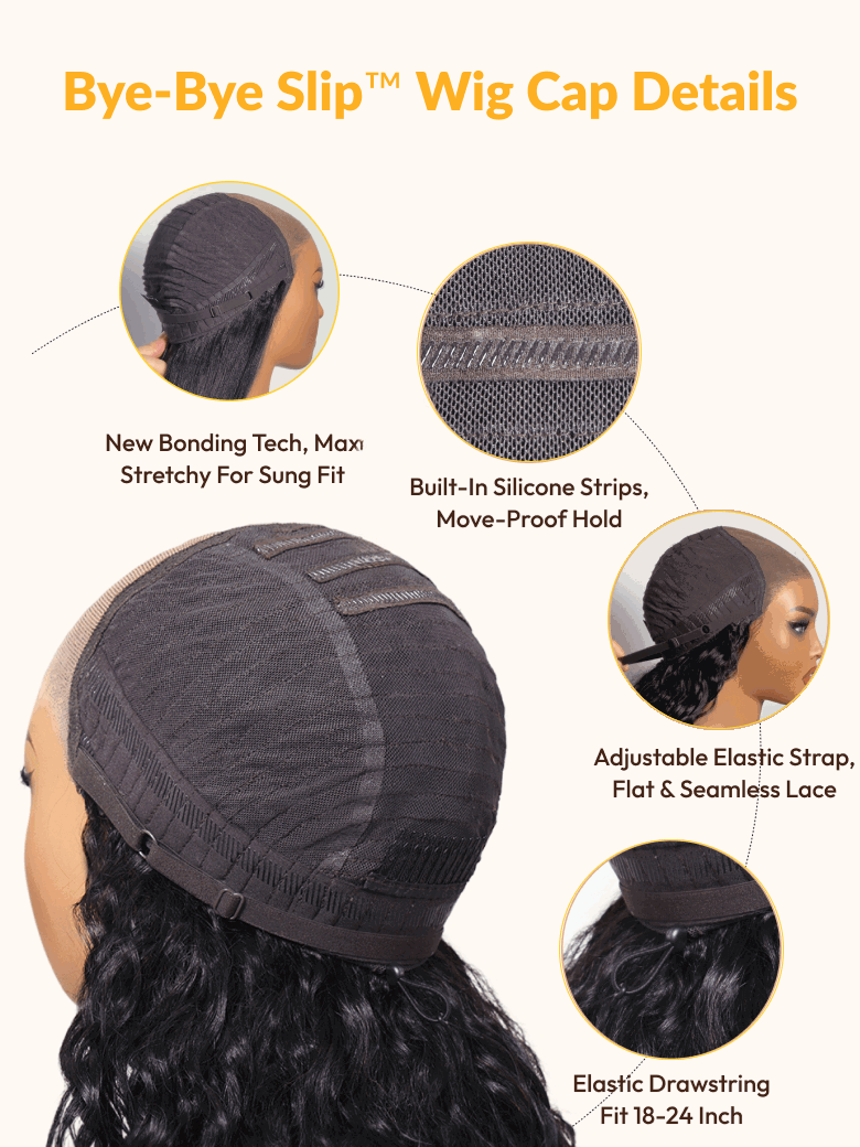 Sunber Burgundy Red Layered Body Wave 7x5 Pre Cut Glueless Wig with Invisi Drawstring