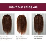 Flash Sale Sunber Piano Brown Highlight Big Curly Lace Frontal Wigs Water Wave Human Hair