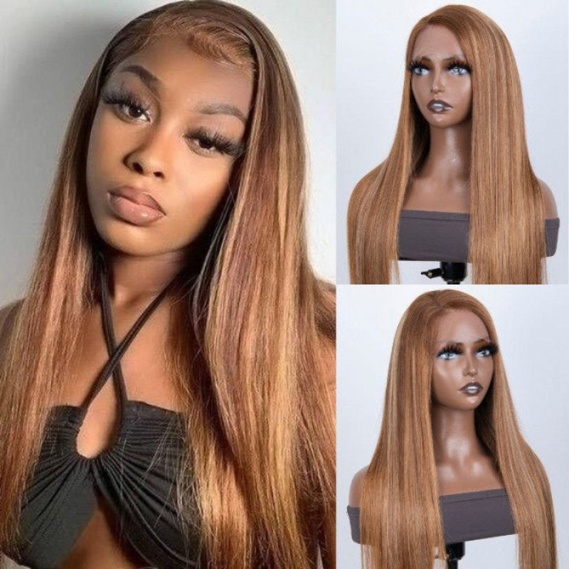  Straight human hair wig