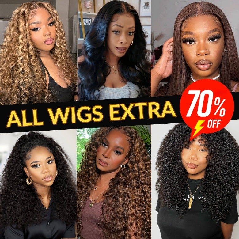 Extra 70% OFF | 6 Style Wig| From $72 To $126 | Black Friday Flash Sale