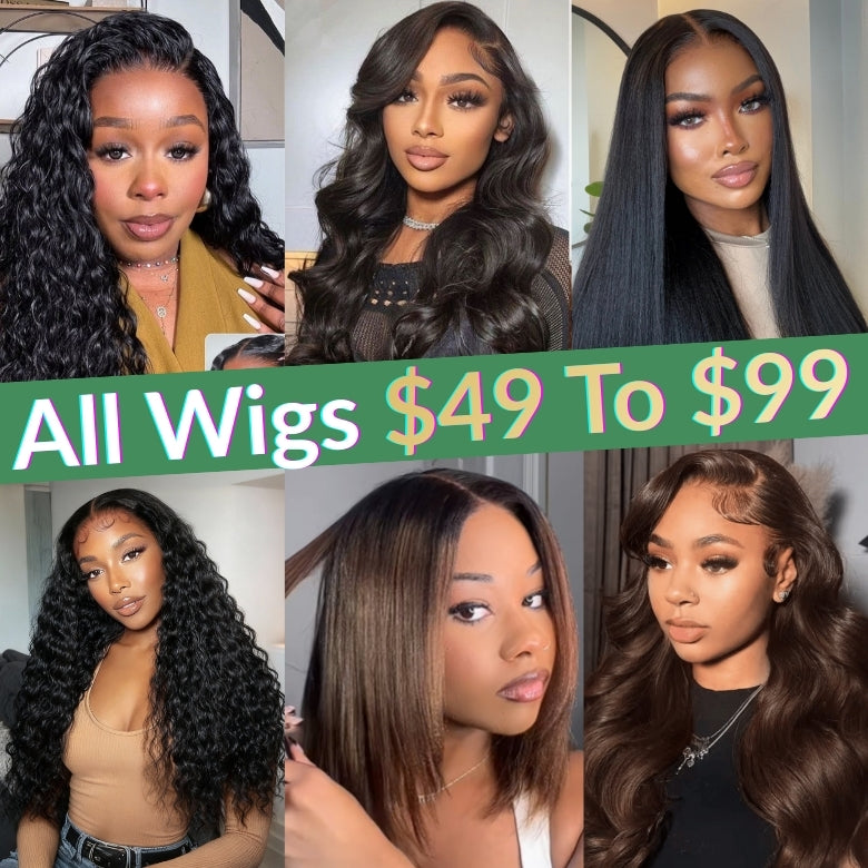 [$49-$99] All Wigs Crazy Flash Sale Limited Stocks Vip Member