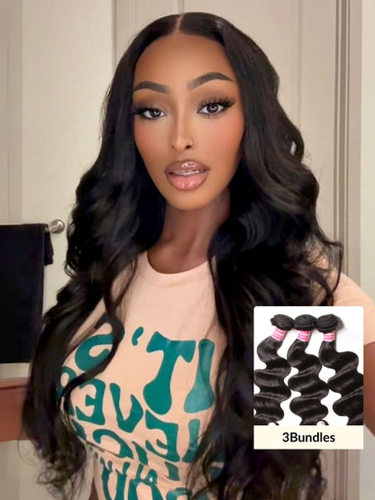 Sunber Hair Affordable Remy Human Hair Brazilian Body Wave Hair 3 Bundles Human Hair Weave