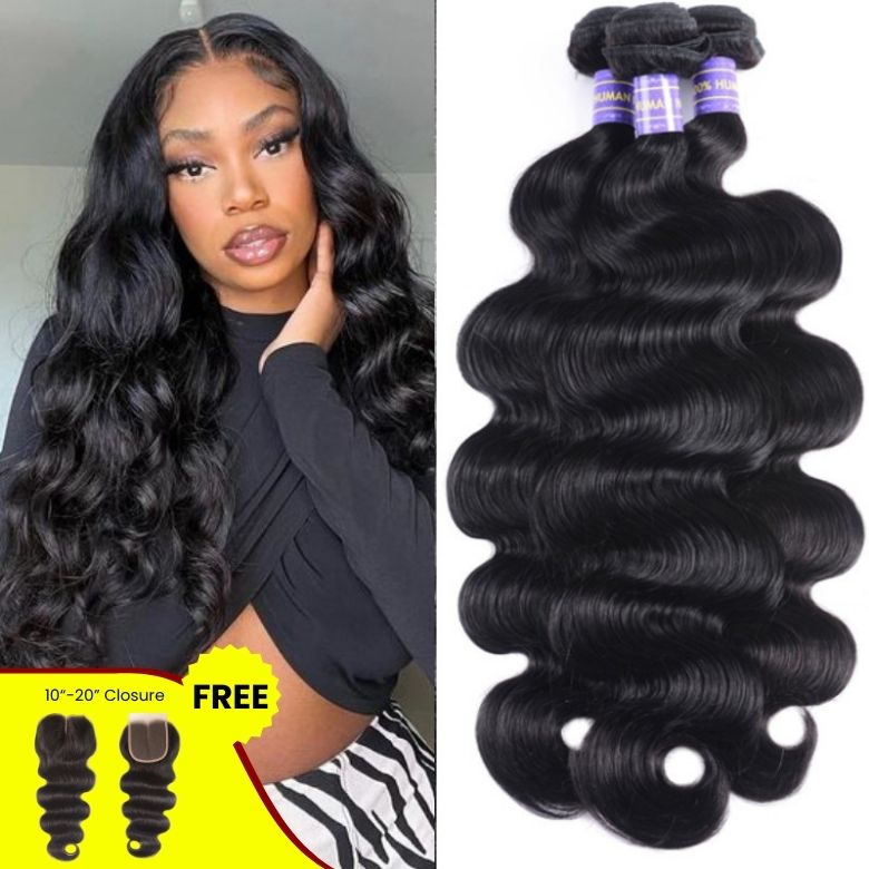 Sunber Hair Affordable Remy Human Hair Brazilian Body Wave Hair 3 Bundles Human Hair Weave