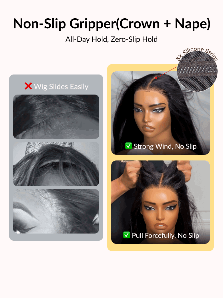 $100 OFF| Sunber Yaki Straight Glueless 7x5 Bye Bye Knots Pre-cut Closure Wig With Bleach Knots