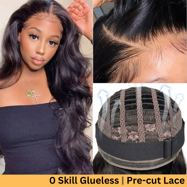 Flash Sale Sunber Easy To Wear 6x4.75 Pre-Cut Lace Glueless Wigs Realistic Hairline Human Hair Beginner Friendly