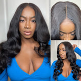 Sunber Body Wave Real Tangle-Free Transparent Lace Wig Pre-Cut Lace Human Hair