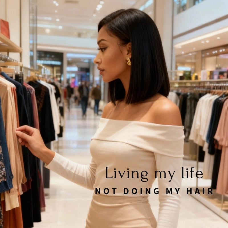 Sunber Blunt Cut Light Yaki Straight 7x5/13x4 Pre-Cut Lace Bye Bye Knots Glueless Bob Wig Pre-plucked