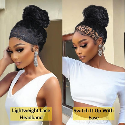 Flash Sale Sunber HookFit Water Wave Headband Wig Glueless Human Hair Wigs With Invisi Drawstring