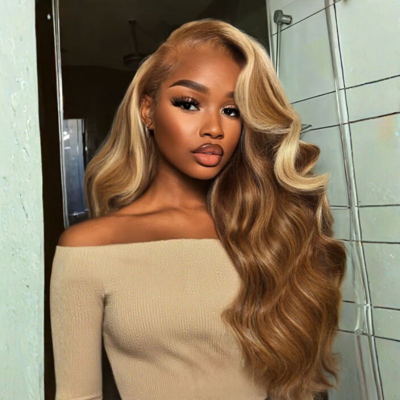 13x4 Pre-evertyhing Frontal Wig Blonde Highlight