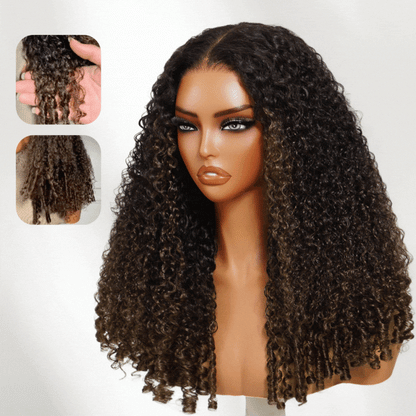 Full Finger Coils 7x5 Lace Chestnut Brown