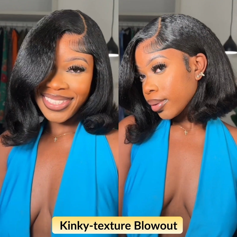 7x5 Pre Cut Shoulder-length Kinky Straight