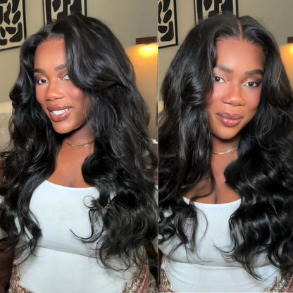 Sunber 150%/180% Density 13x4 Pre-Everything Loose Wave Glueless Lace Frontal Wig –Feathered Style &amp; Elastic Drawstring Flash Sale