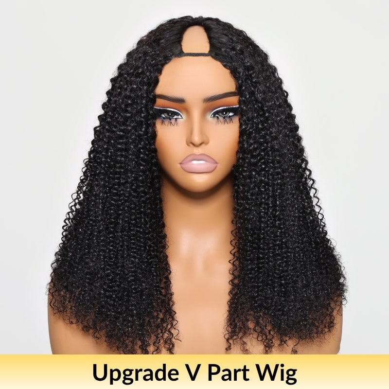 Sunber Kinky Curly 7x5 Pre Cut Lace Put On And Go Skin Melt Wigs Natural Hairline Flash Sale