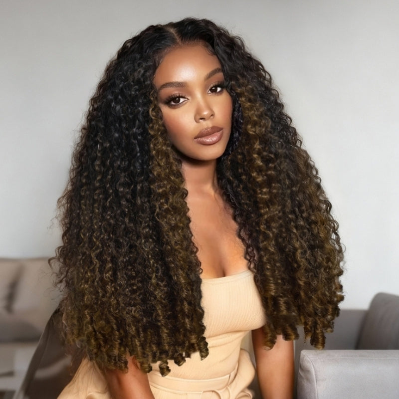 Pre-Styled Finger Coils V Part Glueless