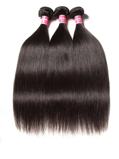 Sunber Hair Thick Peruvian Straight 1/3 Bundles Hair Weave With Remy Human Hair Extensions