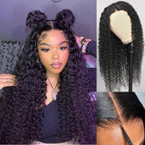 Sunber 5x5 Pre Cut Undetectable HD Lace Wigs Jerry Curly Human Hair Glueless Wear And Go Wigs-natural hairline show