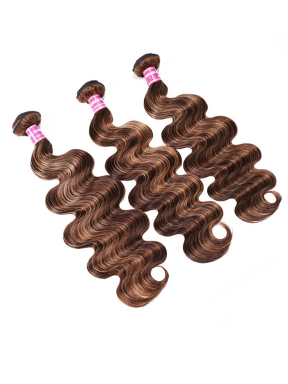 Sunber Ombre Blonde Highlight Body Wave 3 Bundles Human Hair Weave Extensions