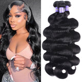 Sunber Hair Remy Human Hair Malaysian Body Wave Hair 3 Bundles 100% Unprocessed Human Hair Weave for Black