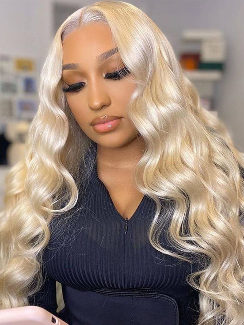 Sunber Full Lace 200% Density Body Wave 613 Blonde Human Hair Wig Flash Sale