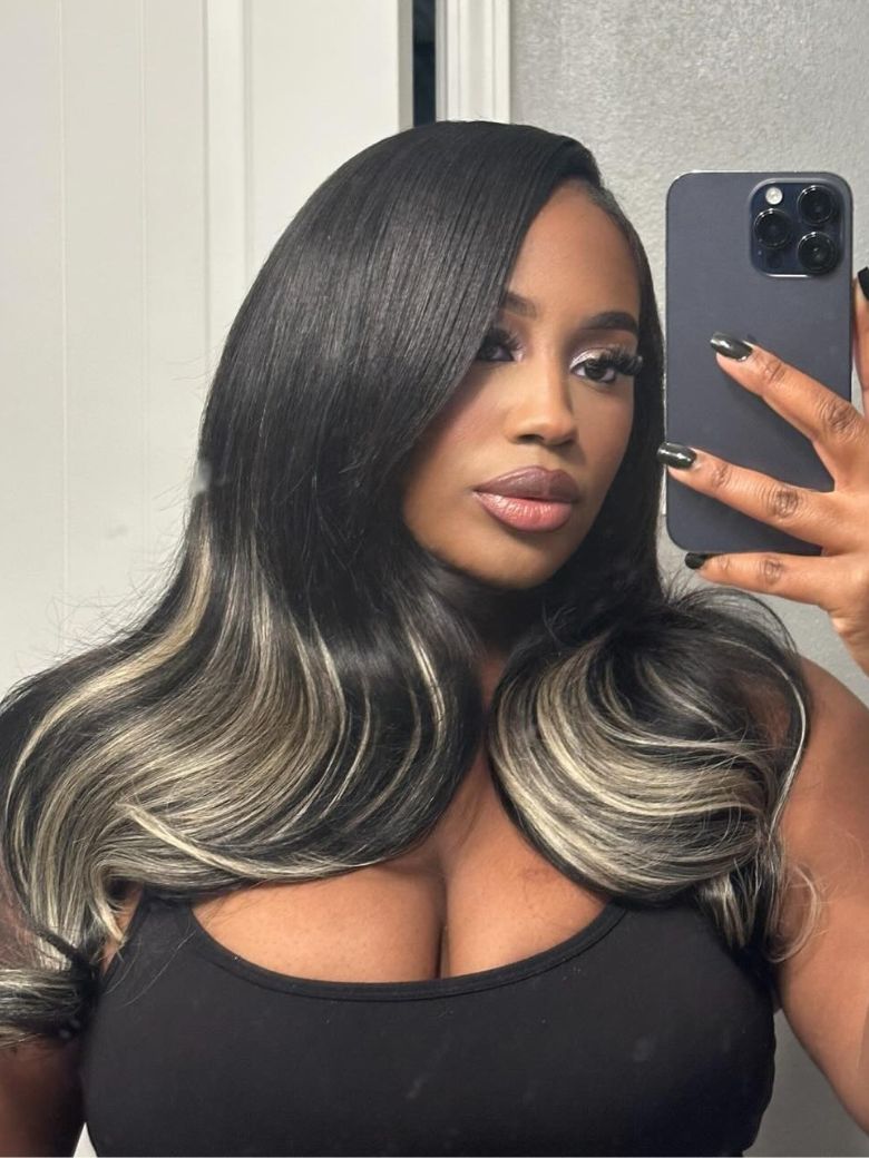 Sunber 200% Density Effortlessly Feathered Hairstyles Nature Black With 613