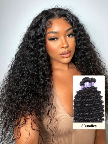Sunber Hair Brazilian Body Wave Hair 3Bundles, 100% Virgin Human Hair Weave Flash Sale