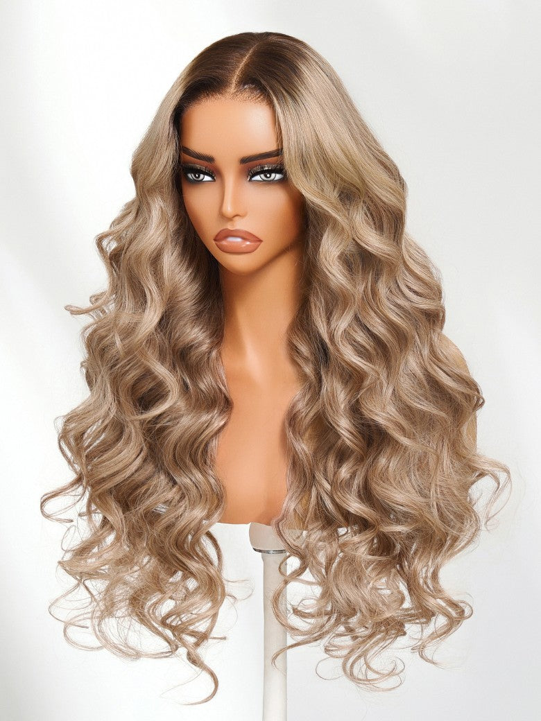 Sunber Ash Blonde Glow 13x4 Pre Everything Lace Frontal Body Wave Wig With Invisi Drawstring