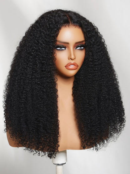 Sunber 7x5 Pre Cut Fluffy kinky-coily Afro Texture Lace Part Wig With Invisi Drawstring
