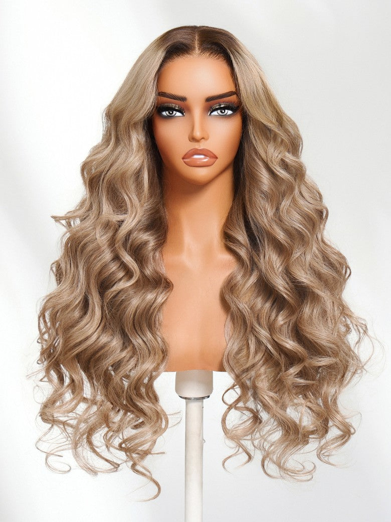 Sunber Ash Blonde Glow 13x4 Pre Everything Lace Frontal Body Wave Wig With Invisi Drawstring