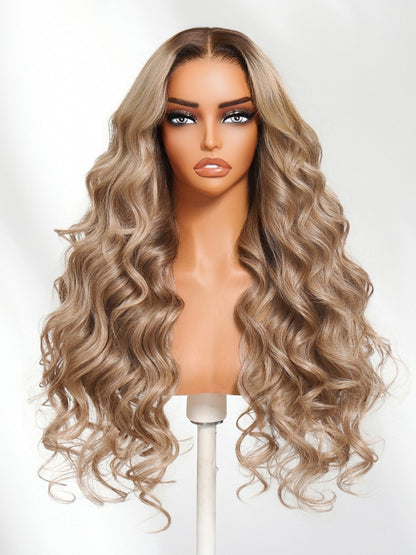 Sunber Ash Blonde Glow 13x4 Pre Everything Lace Frontal Body Wave Wig With Invisi Drawstring