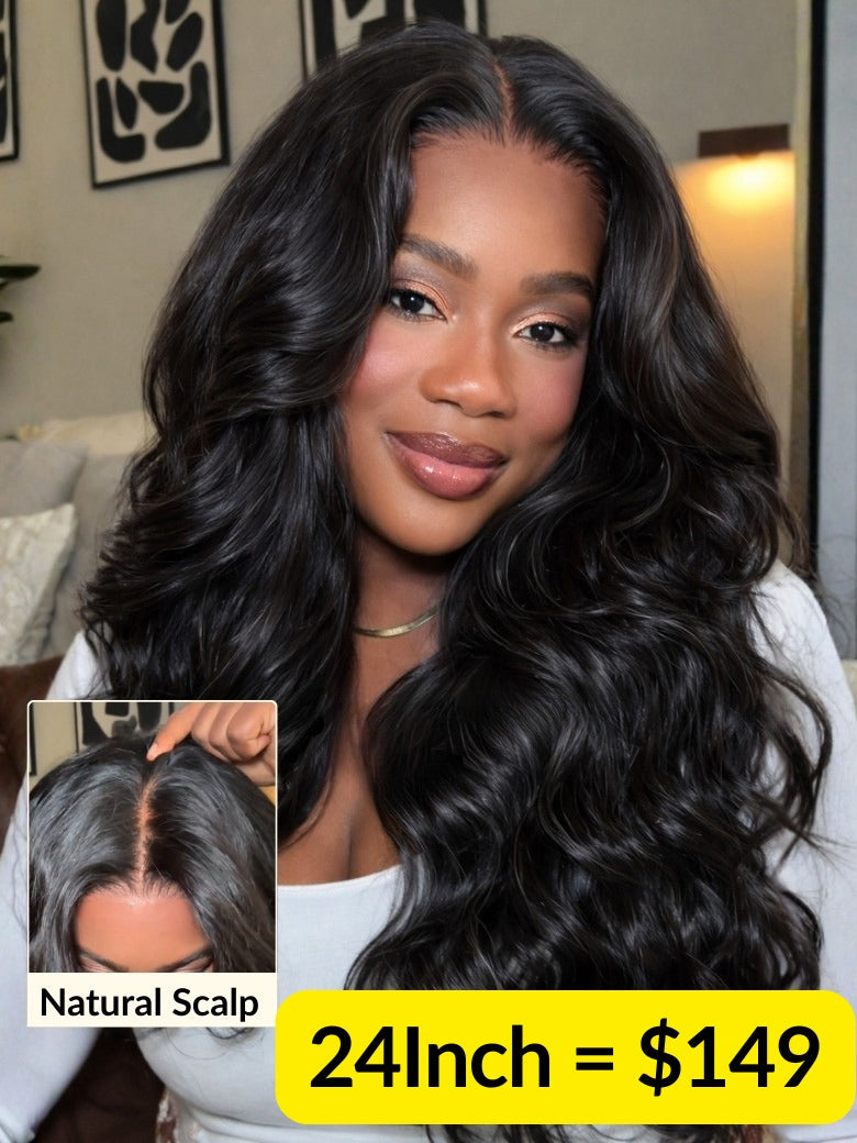 Sunber 180% Density 13x4 Pre-Everything Loose Wave Glueless Lace Frontal Wig –Feathered Style and Elastic Drawstring Flash Sale