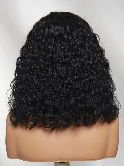 Sunber 180% Density 7x5 Pre Cut Natural Side Part Curly Bob Lace Wig With Invisi Drawstring Flash Sale