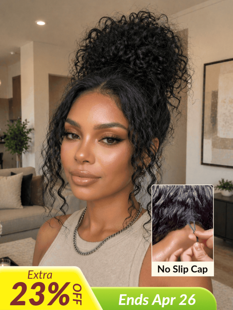 Sunber 7x5/13x6 HD Wet And Wavy Water Wave Bye Bye Knots Pre-Cut Lace Wigs With Elastic Drawstring