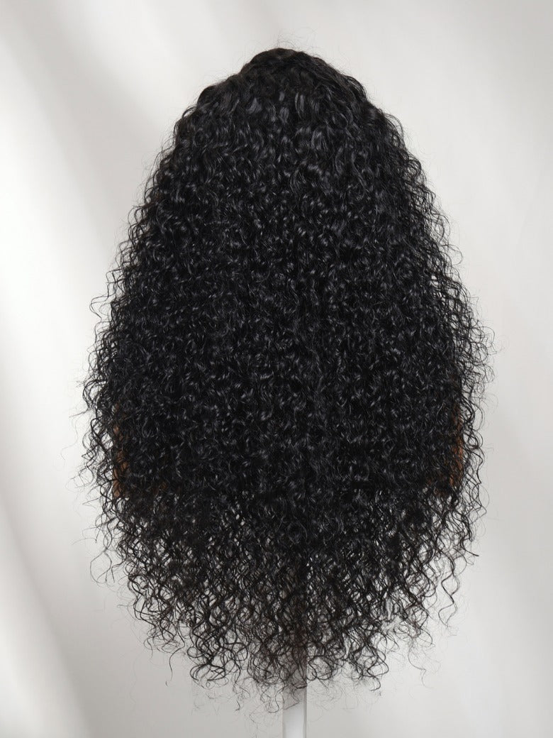 Sunber 7x5 Pre Cut Long Voluminous Bouncy Curls With Side Parting Lace Wig With Invisi Drawstring