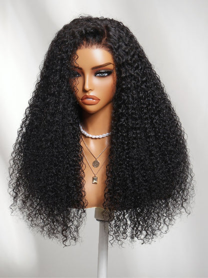 Sunber 7x5 Pre Cut Springy Micro-coils With High Curl Memory Jerry Curly Lace Part Wig