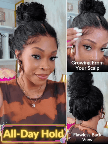 Sunber Wet And Wavy 7x5/13x6 Bye Bye Knots Pre-Cut Blend Away HD Lace Wigs Water Wave Wigs With Elastic Drawstring
