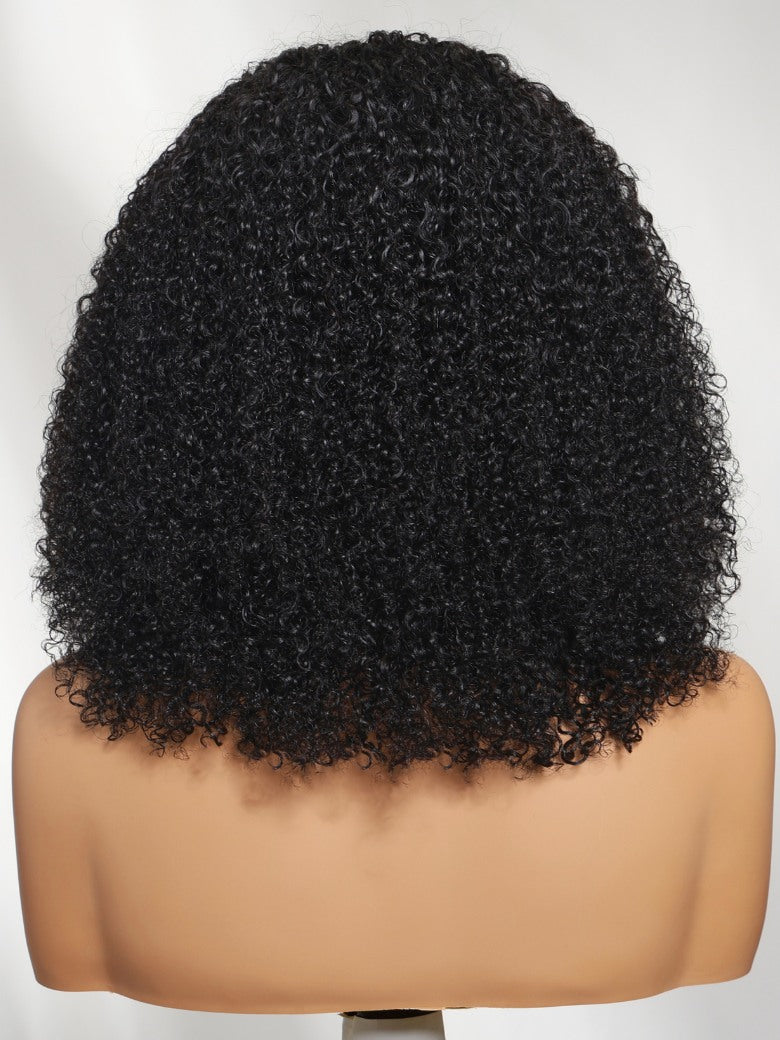 Sunber Afro Kinky Curly Pre-Styled Finger Coils EasiContour™ V Part Wig With Invisi Drawstring