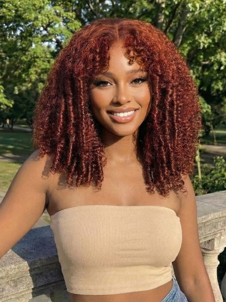 Reddish Brown Wig|Dark Reddish Brown Wig For Women – Sunber