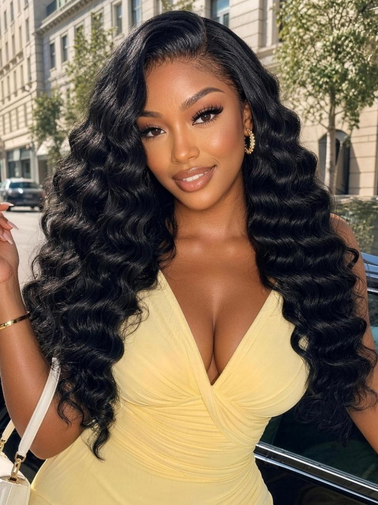Sunber Kinky Straight Wand Curl Wig 13x4 HD Real Scalp Lace Frontal With Invisi Drawstring Flash Sale