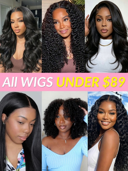 24inch=$79| Sunber 7x5/13x4 Put On And Go Lace Wigs Crazy Mid-Year Flash Sale
